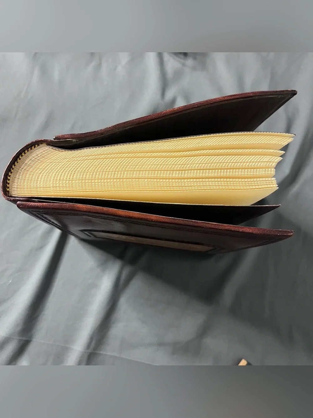 Handmade Florence Italian Leather Journal Large Bound Photo Album 50 Pages Italy